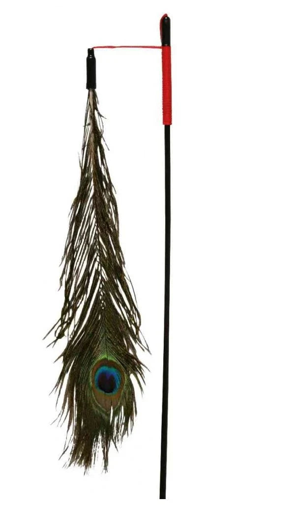 Trixie Playing Rod with Peacock Feather Cat Wand