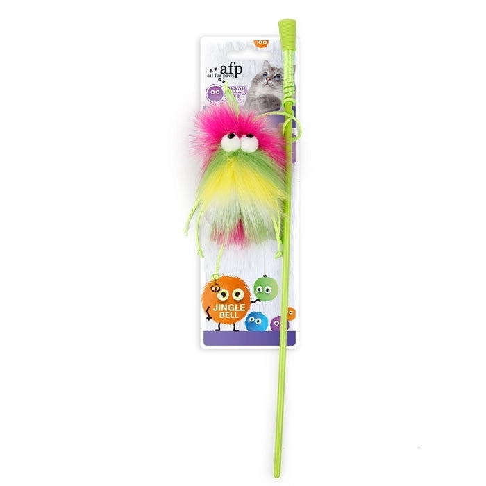 afp Furry Ball Fluffer Wand Toy for Cats