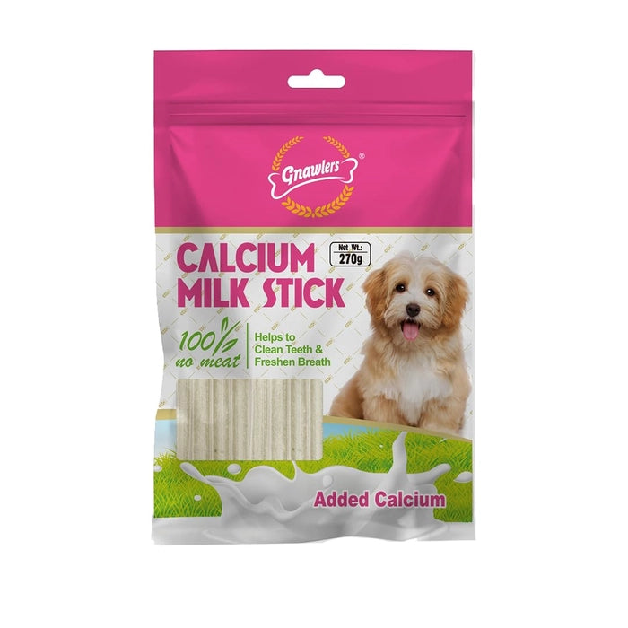 Gnawlers All Life Stages Calcium Milk Stick Dog Treat