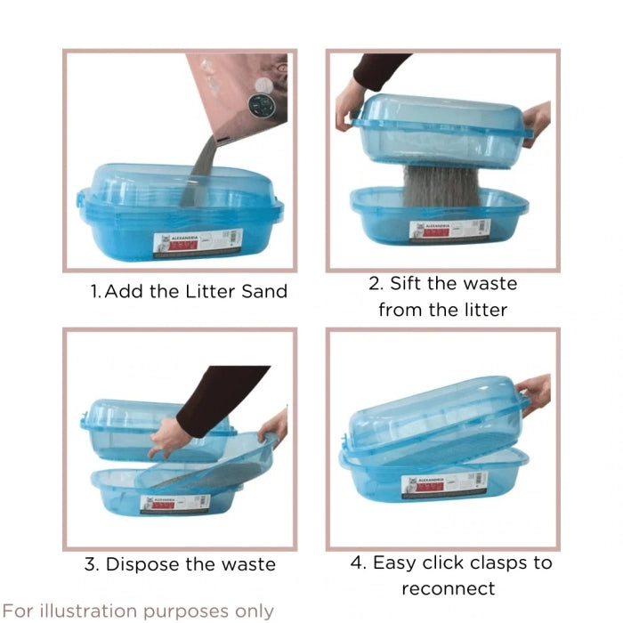 M- Pets Alexandria Cat Litter Tray with Rim