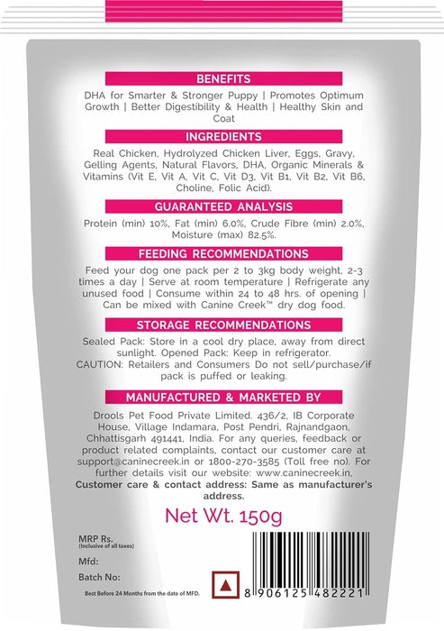 Canine Creek Real Chicken Puppy Dog Wet Food