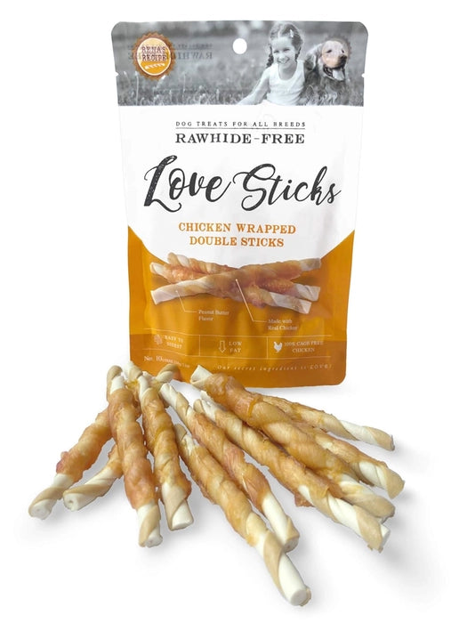 Love Snack Chicken Wrapped Double Sticks Dogs Treat