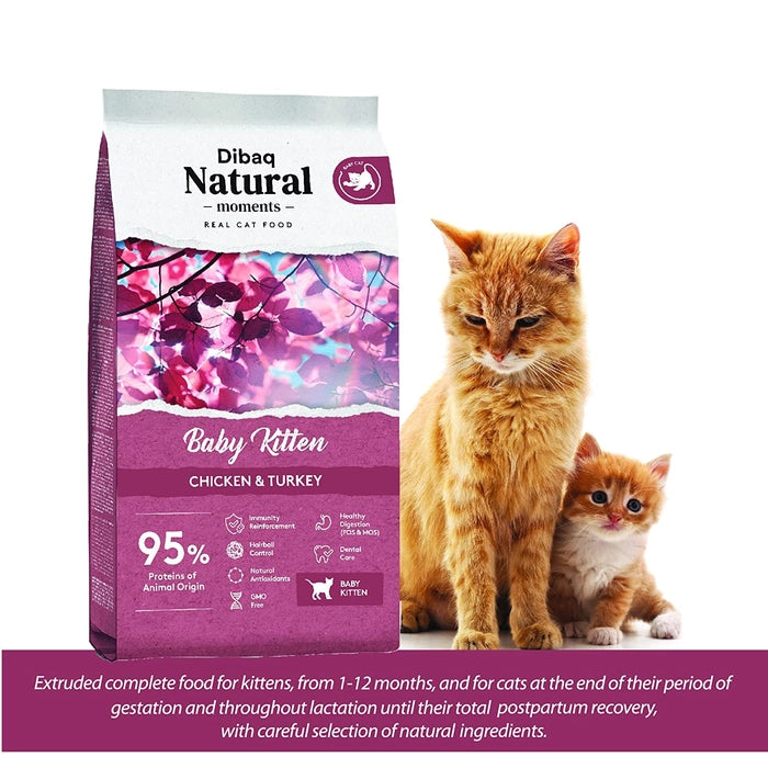 Dibaq Moments Real Cat Food Baby Kitten Chicken & Turkey Dry Food