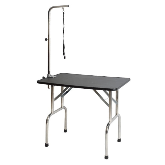 Aeolus Foldable & Portable Pet Grooming Table with Stainless Steel Leg