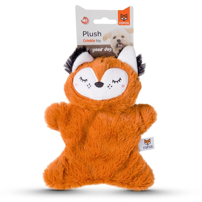 Fofos Glove Fox Multi Squeaky Plush Dog Toy