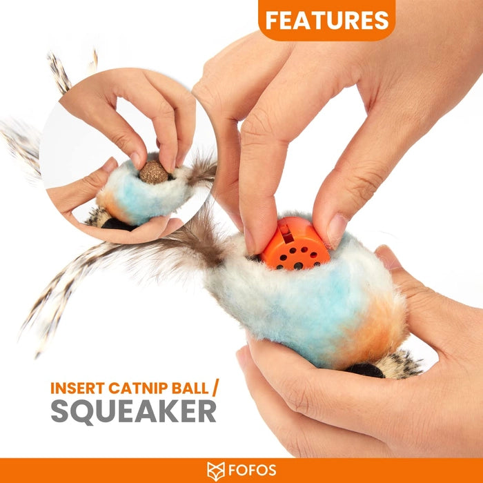 Fofos Bird with Catnip Balls Cat Toy