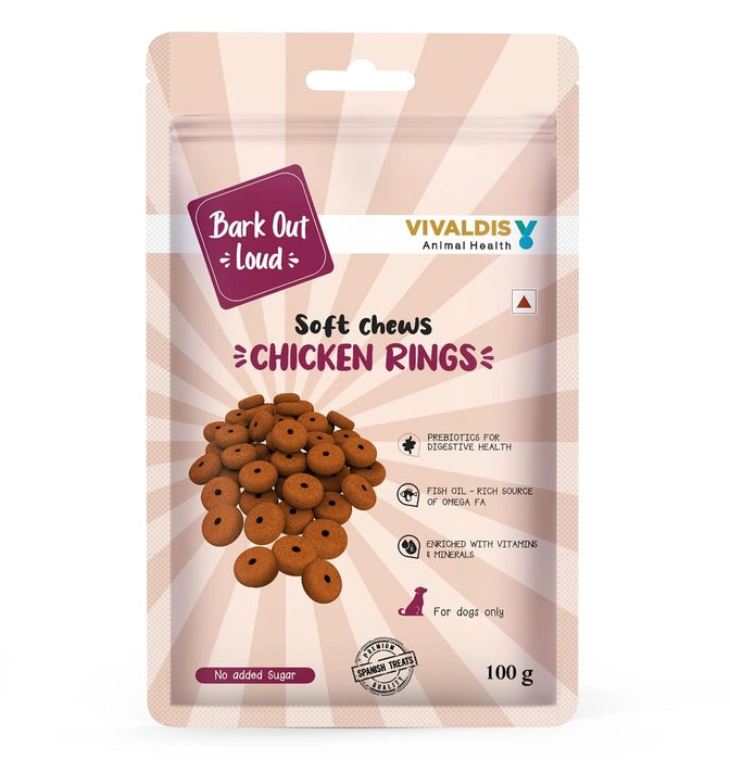 Bark Out Loud Chicken Rings Dog Treat