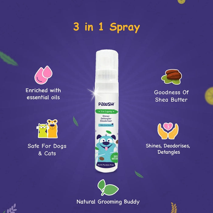 Fofos Pawsh Natural 3 in 1 Pet Spray