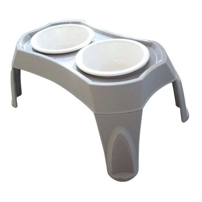 M-Pets Combi Double Bowl with Stand for Dogs