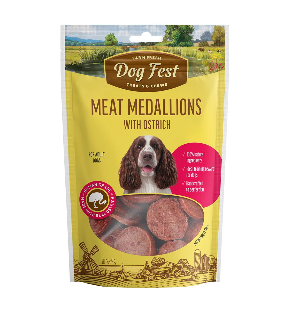 Dog Fest Medallions With Ostrich Dogs Treat