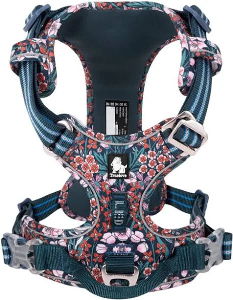 True Love Floral No Pull Pet Harness Cordura Fabric for Dogs