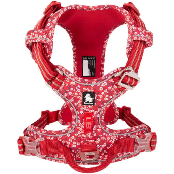 True Love Floral No Pull Pet Harness Cordura Fabric for Dogs