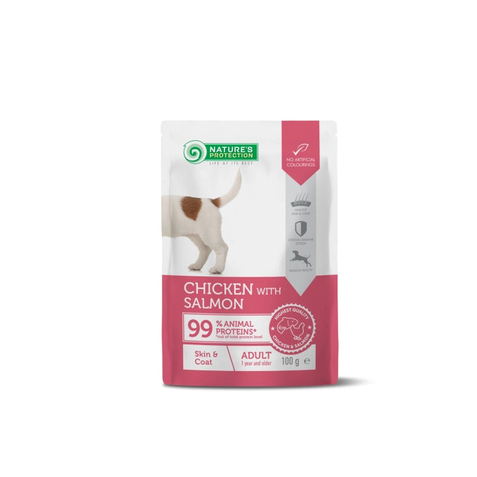 Nature's Protection Adult Skin & Coat With Chicken & Salmon Dog Wet Food