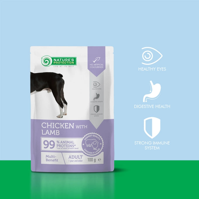 Nature's Protection Adult Chicken And Lamb Dog Wet Food