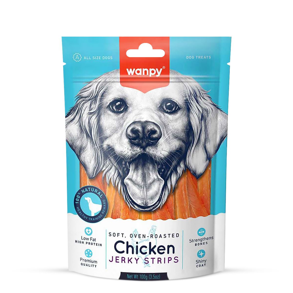 Wanpy Chicken Jerky Chips Treat