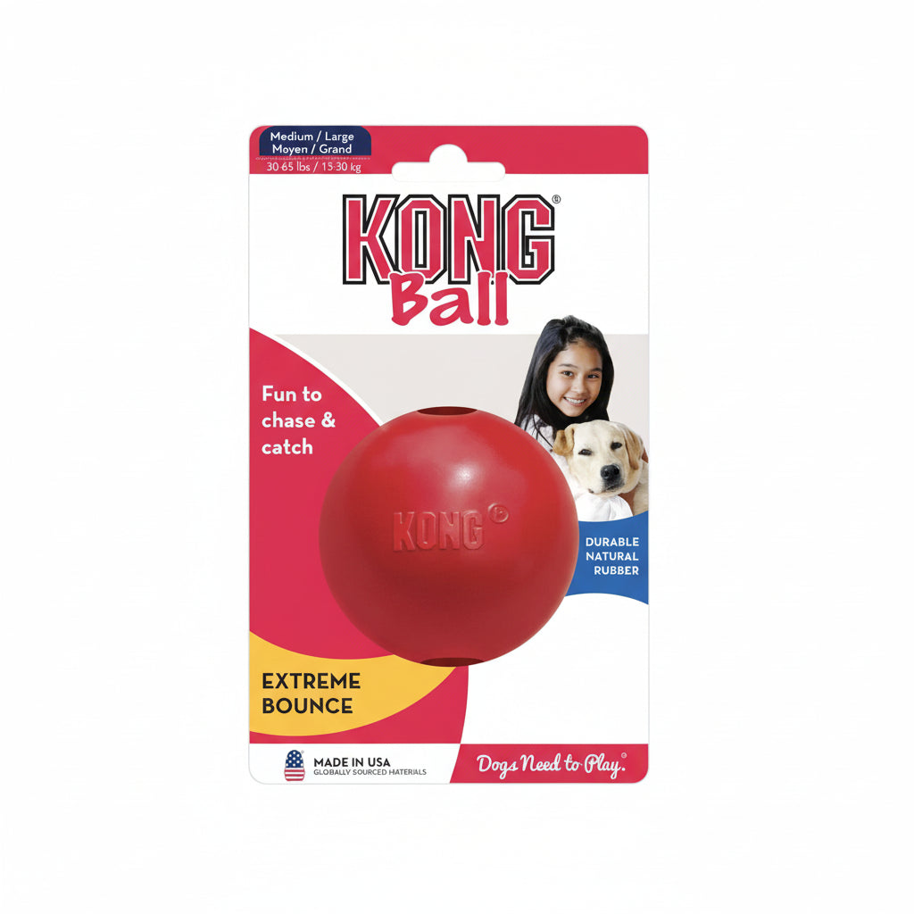 Kong Ball with Hole Dog Fetch Toy