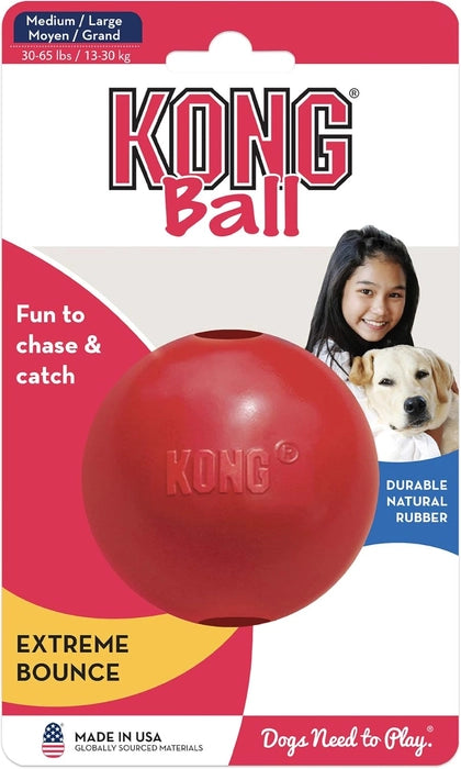 Kong-Ball with Hole Dog Fetch Toy