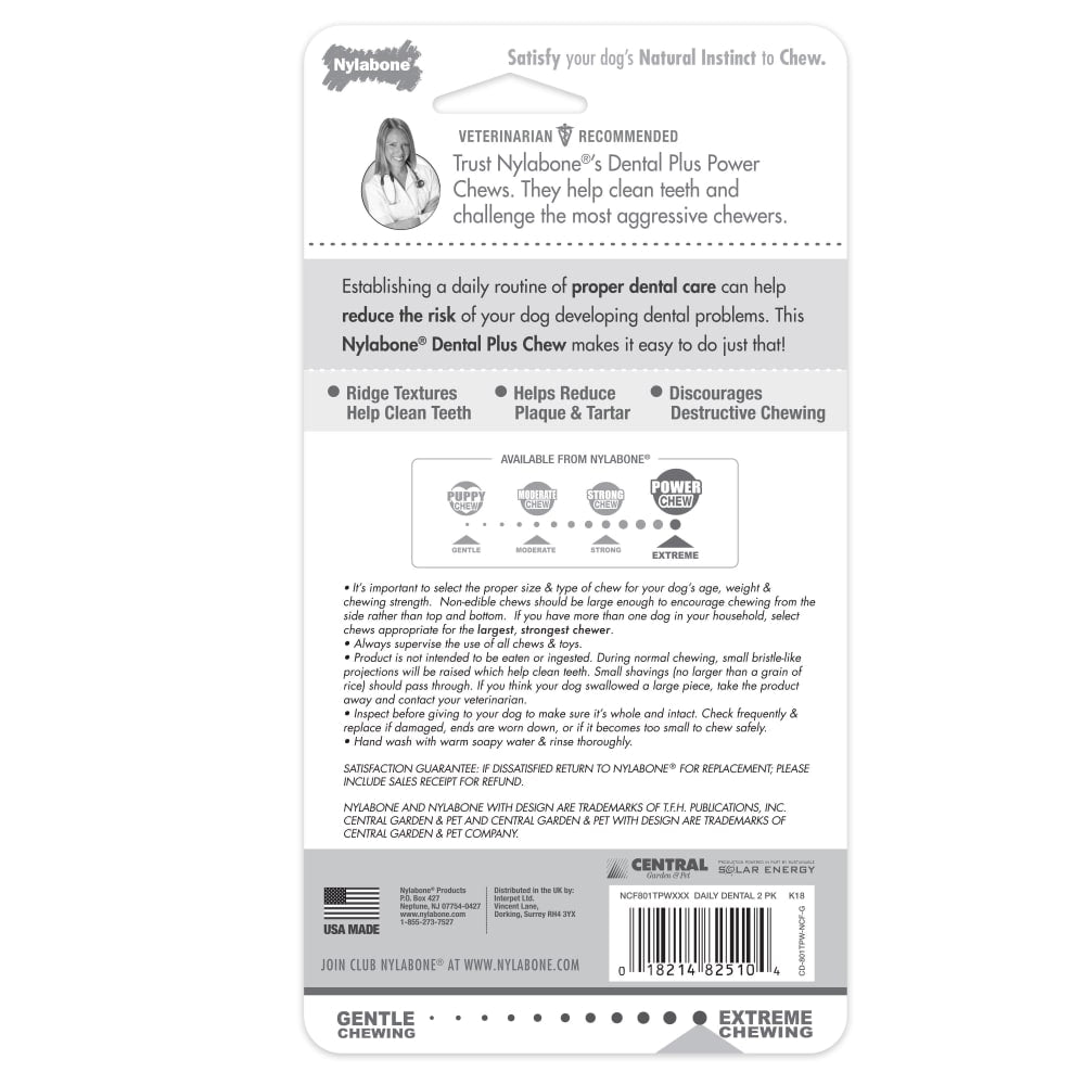 Nylabone Daily Dental Durable Chew Tin Pack