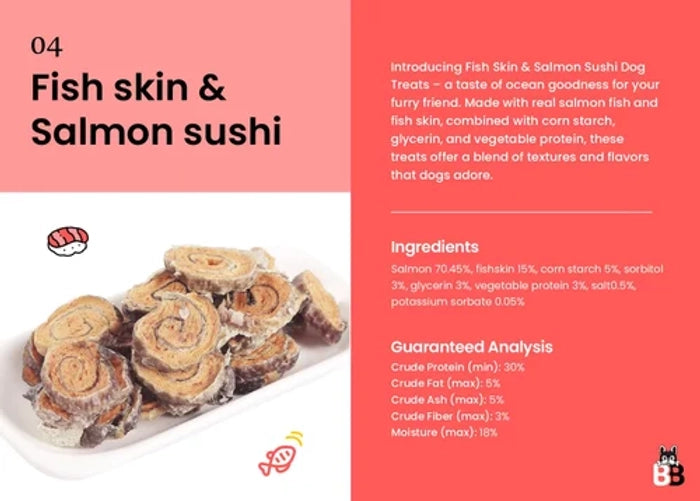 Barking Blends- Fish Skin & Salmon Sushi for Dog