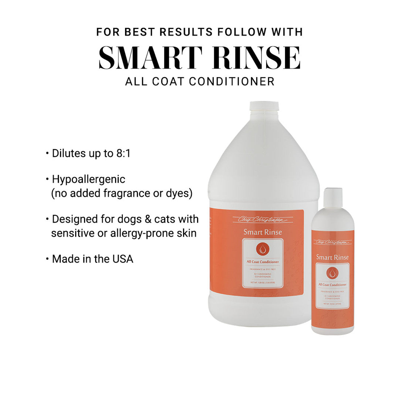 Chris Christensen Smartwash50 Hypoallergenic Shampoo for Dogs and Cats