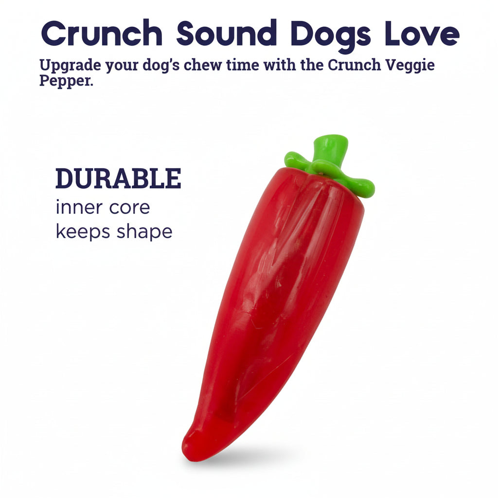 Petstages Crunch Veggies Pepper Dog Chew Toy