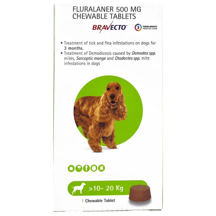 Bravecto- (Fluralaner) Dog Tick and Flea Control Tablet