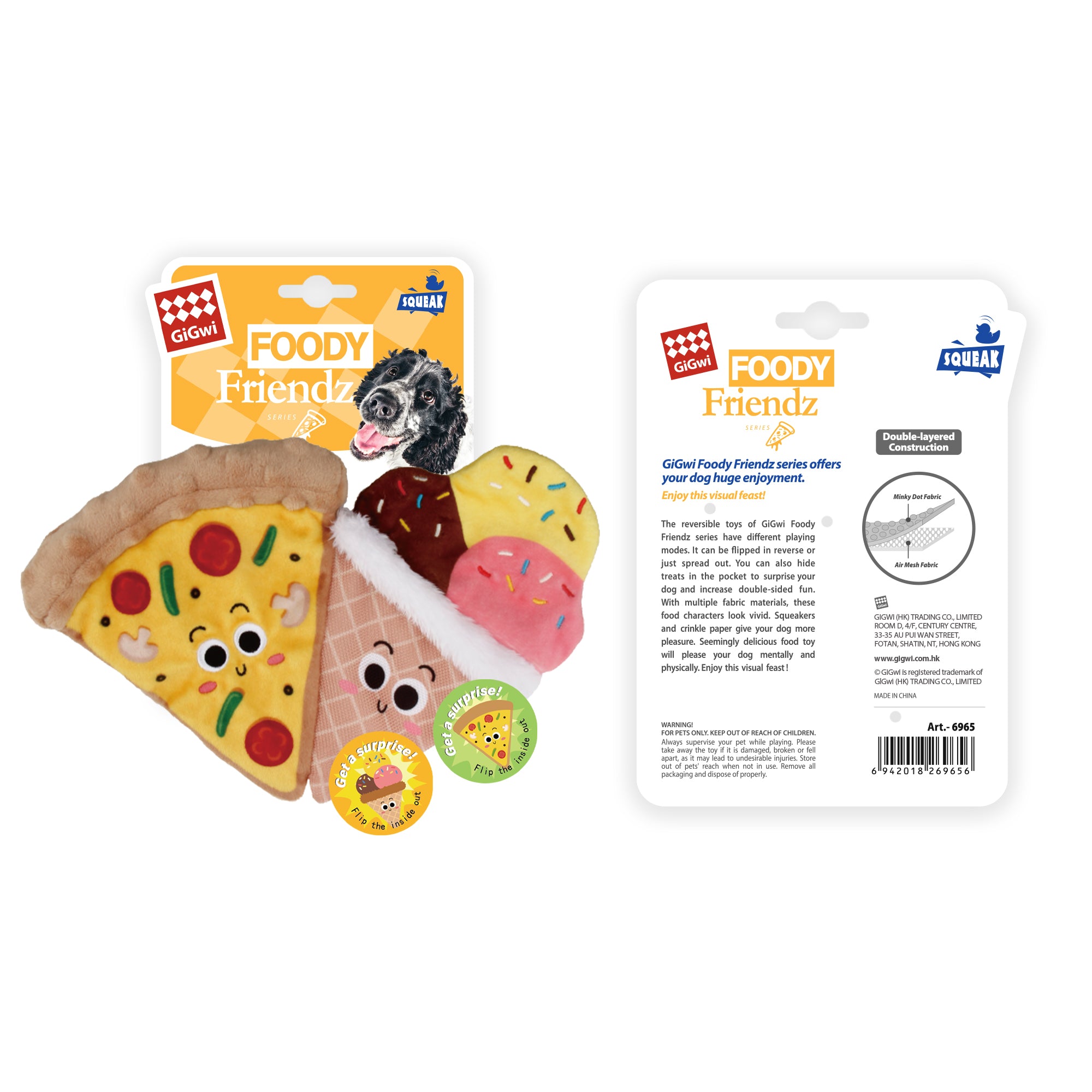 Gigwi Foody Friendz Reversible