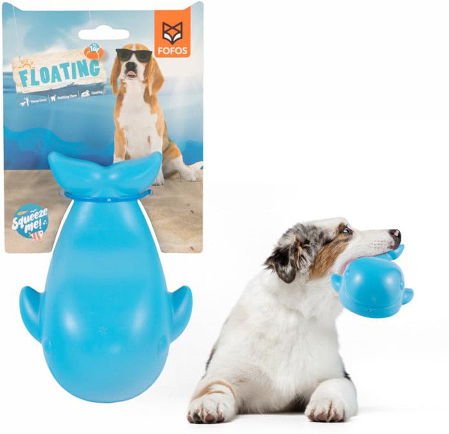 Fofos Tough Dog Toy Whale Dog Toy