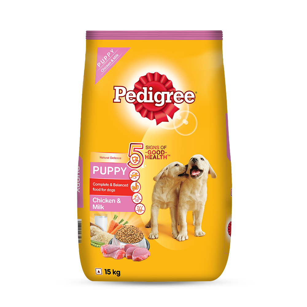 Pedigree- Puppy Chicken and Milk Flavour Dry Food for  New Born Dog