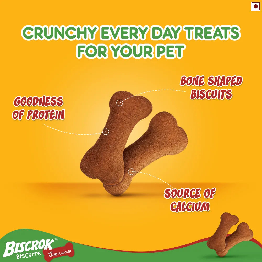 Pedigree- Biscrok Biscuits in Lamb Falvour Adult Dog Treat