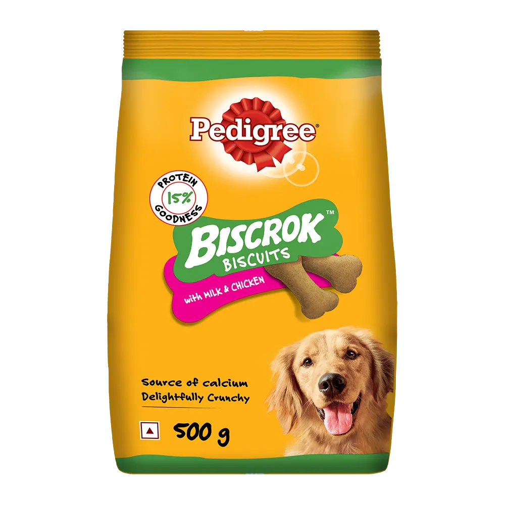 Pedigree- Biscrok Biscuits in Milk and Chicken Flavour