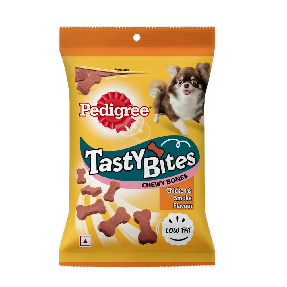 Pedigree-Tasty Bites Chewy Bones Chicken & Smoke Flavour