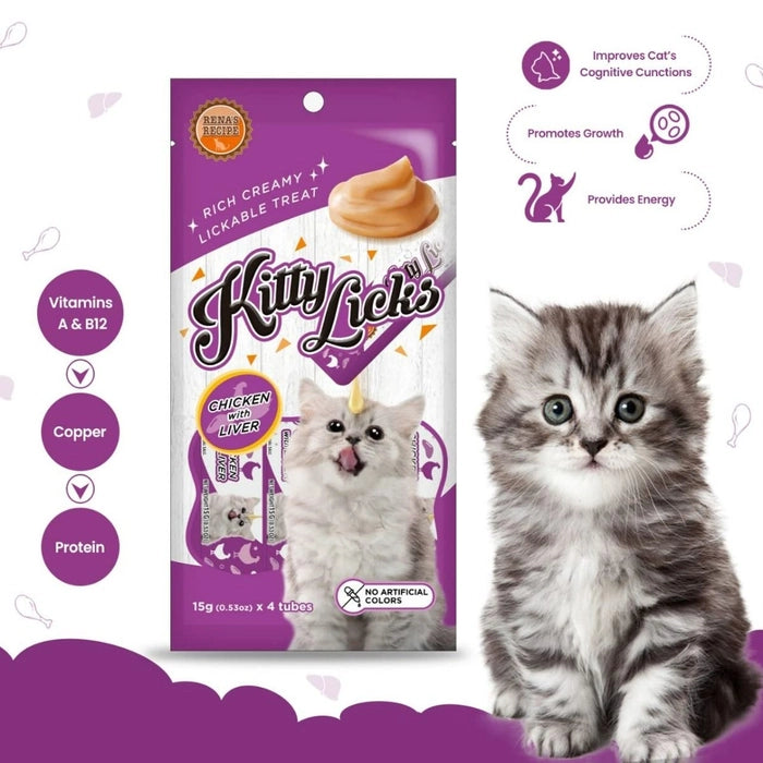 Rena - Kitty Licks Cat Creamy Treat With Tubes