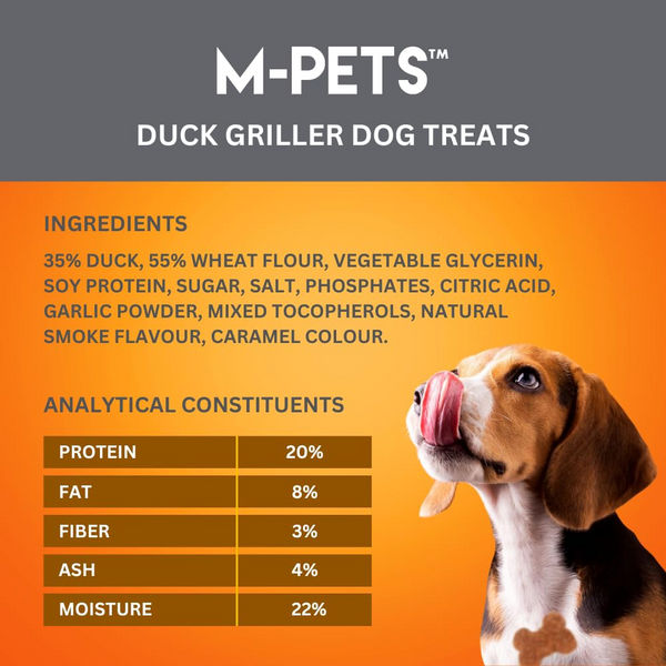 M PETS Duck Griller Treats for Dogs