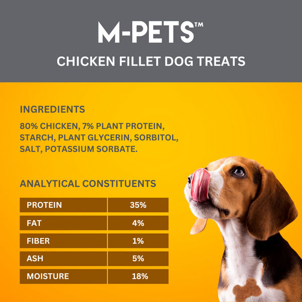 M PETS Chicken Fillets Treats for Dogs