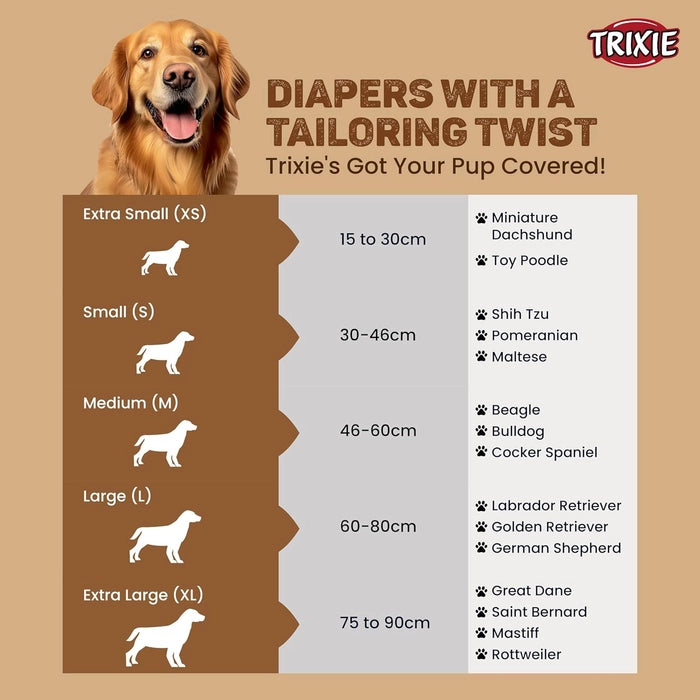 Trixie- Disposable Diapers for Male Dogs