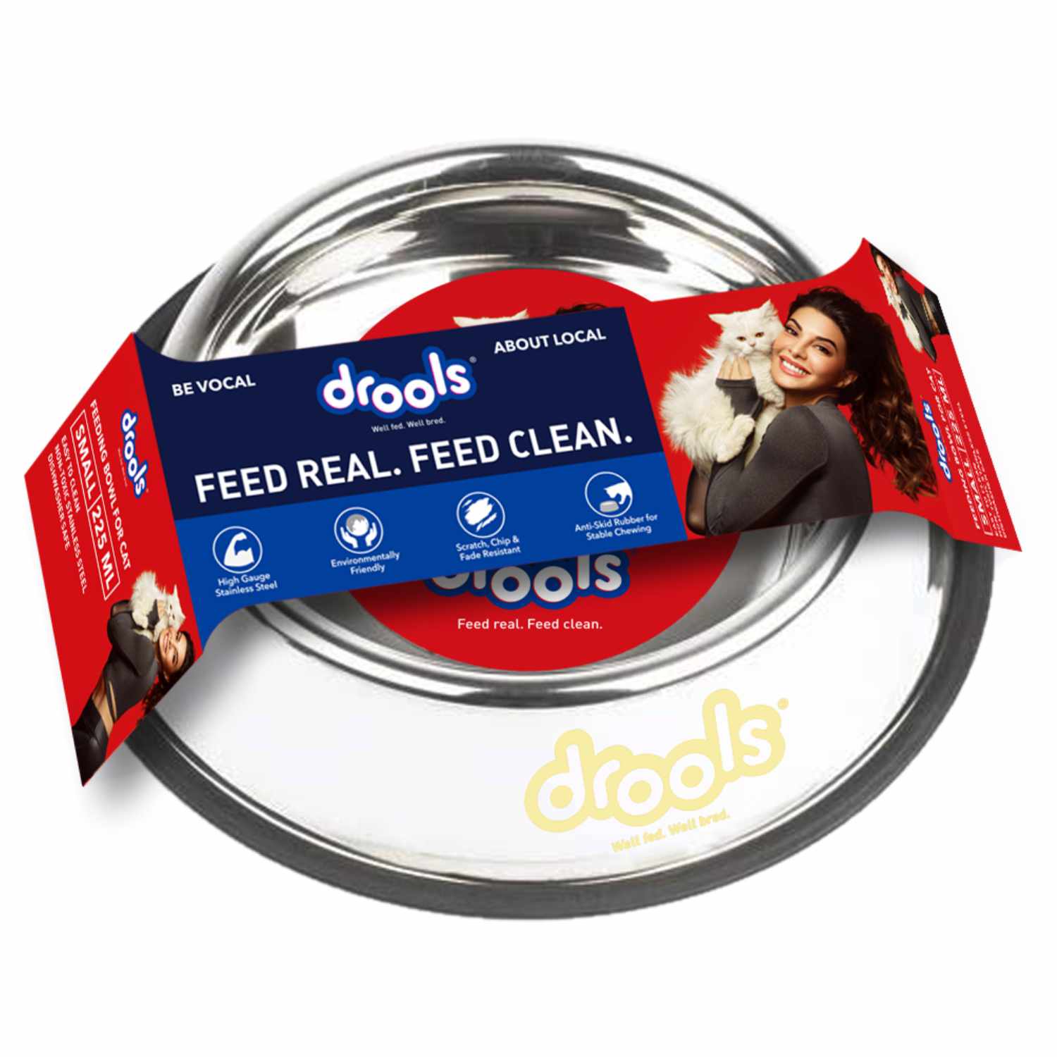 Drools- Stainless Steel Feeding Bowl for Cats