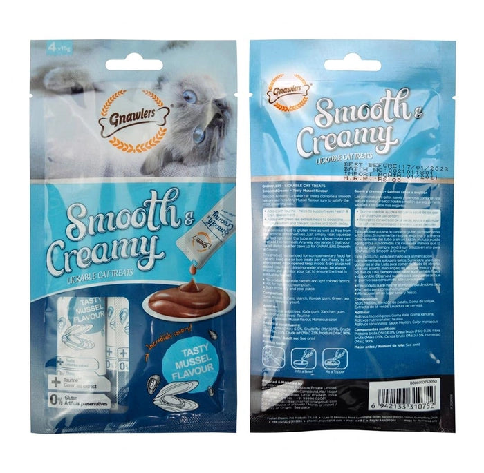 Gnawlers-Creamy Treat for Cats with Tasty Mussel Flavour