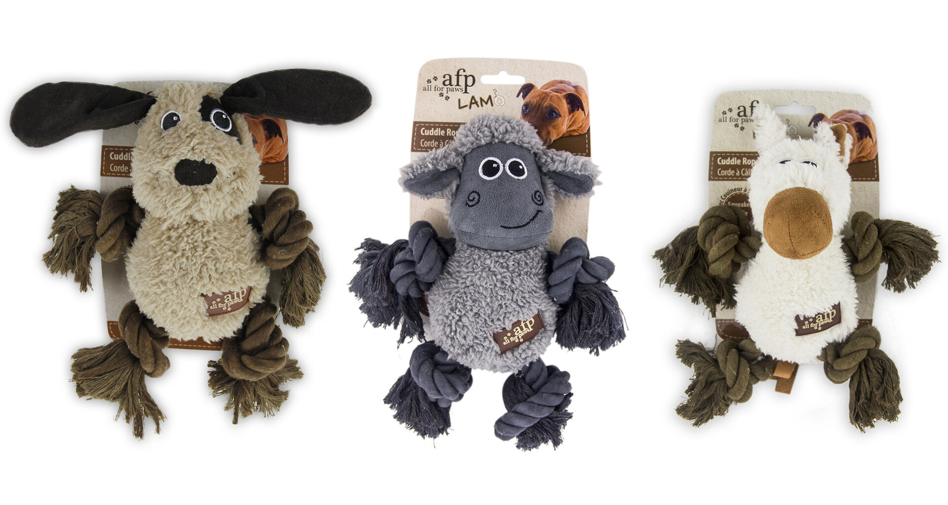 AFP- Lambswool Cuddle Dog Toys