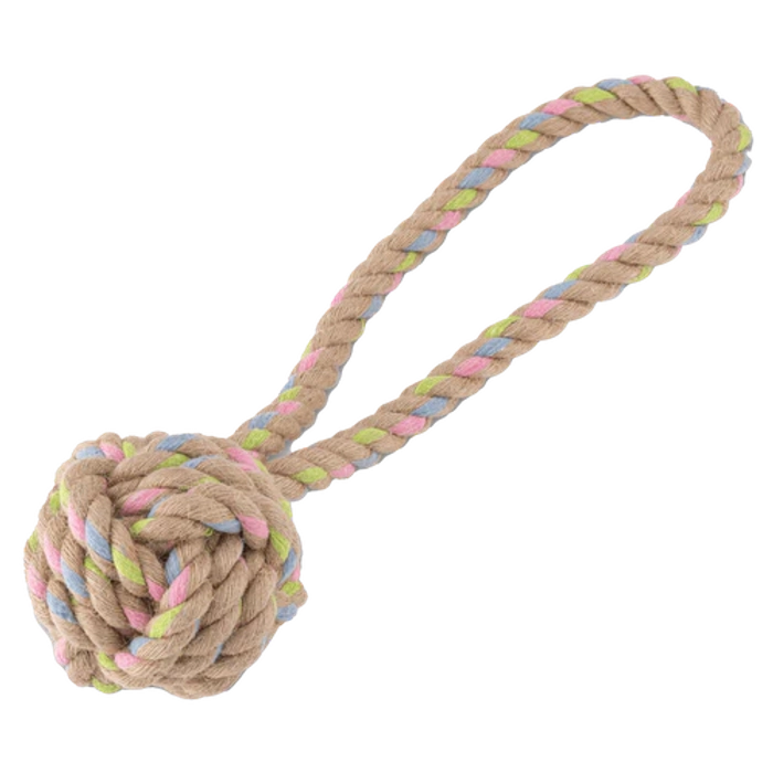 Beco- Hemp Rope Ball on Loop for Puppies and Adult