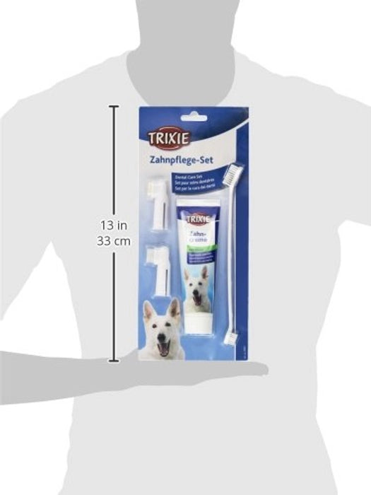 Trixie- Dog Dental Hygiene Kit with Toothpaste and Brush for Adult