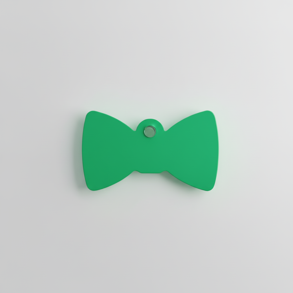 Kennel Aluminum Bow Shape Name Tag