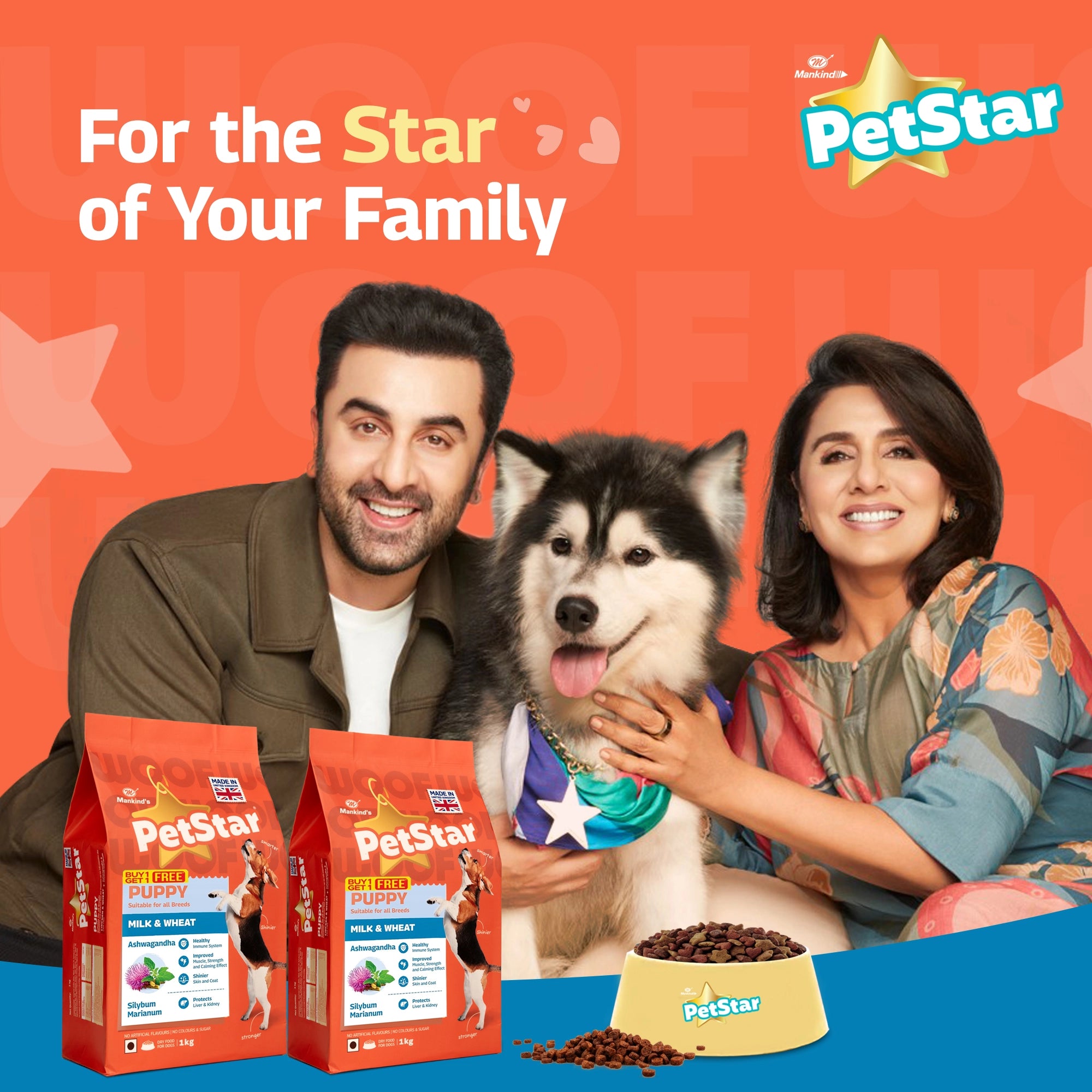 PetStar-Milk & Wheat Flavour Puppy Dry Dog Food