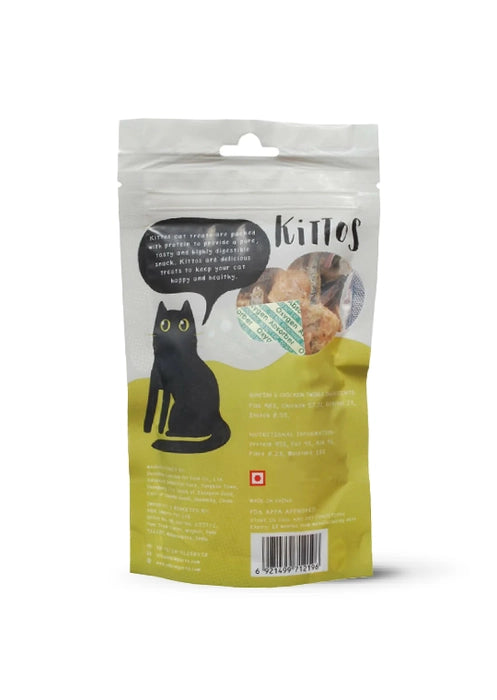 Kittos- Sunfish & Chicken Twirls Cat Treats 35Gm