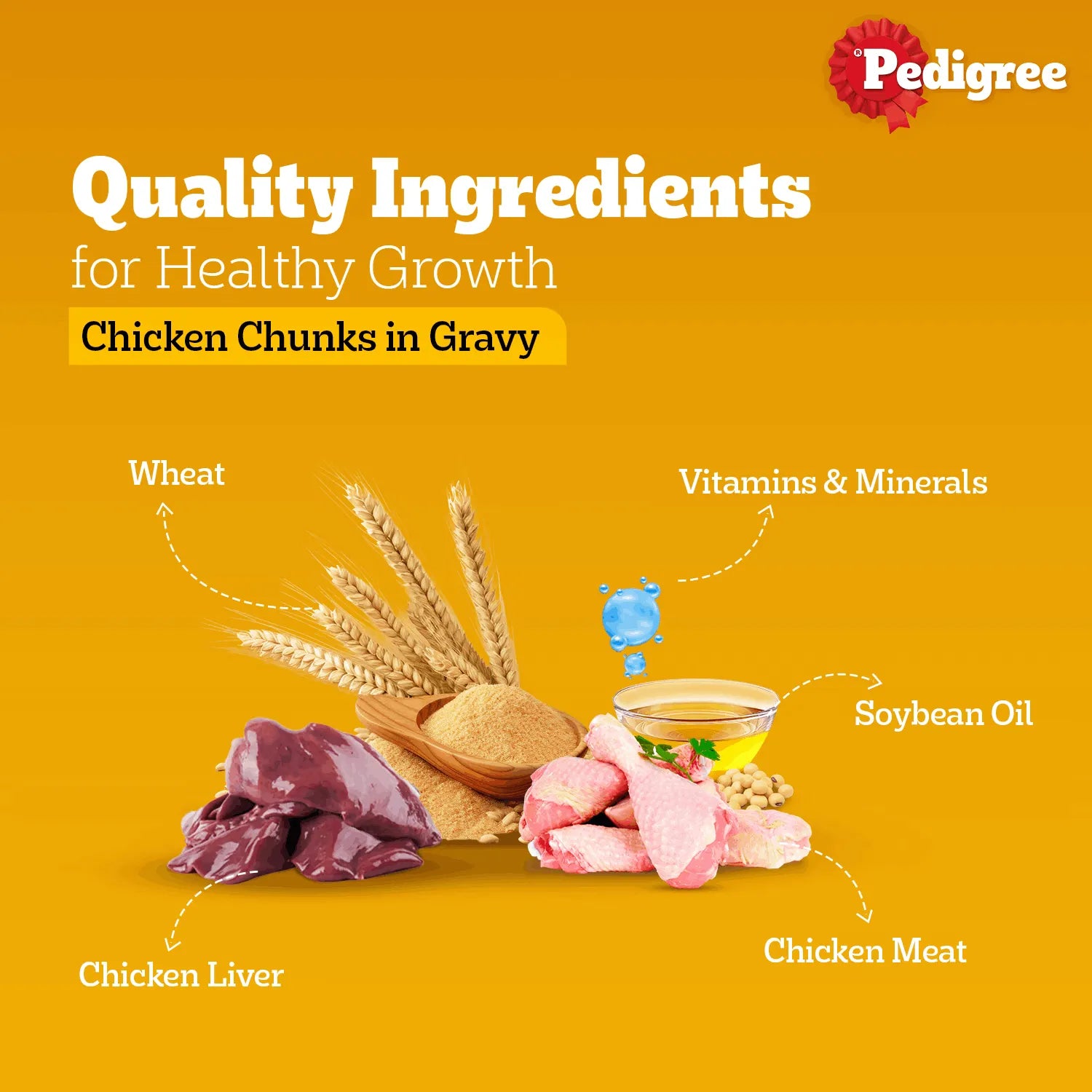 Pedigree-Chicken Chunks Gravy Puppy Dog Food Pouch