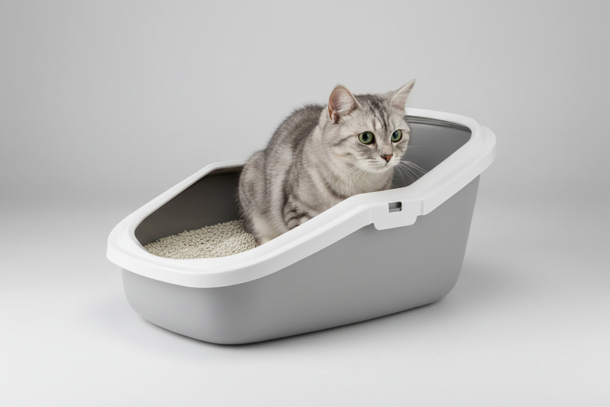 Savic Aseo Cat Litter Tray with a High Back and Rim