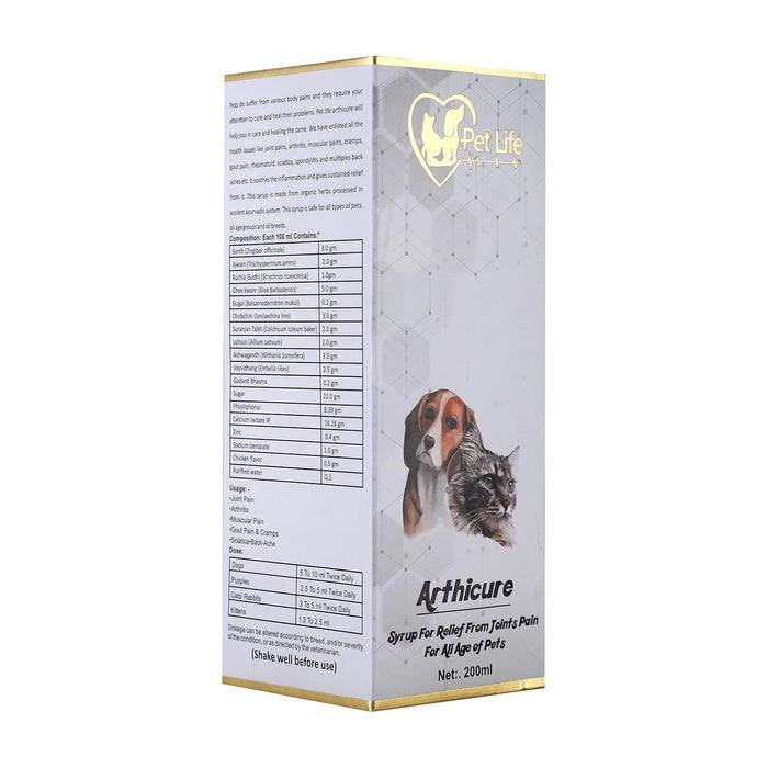 Pet Life- Arthicure Syrup for Joints Pain Relief Pet Breed