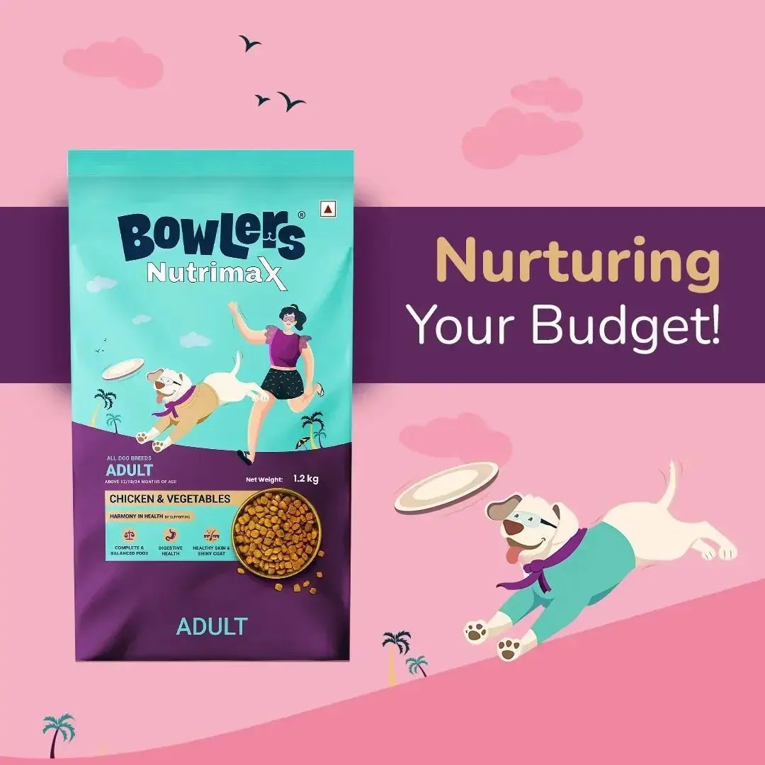 Bowlers- Chicken And Vegetables Dry Dog Food for Adult Dogs