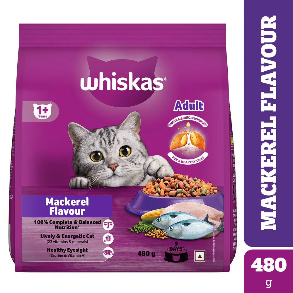 Whiskas  Mackerel Adult Cat Dry Food