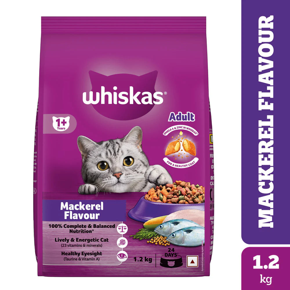 Whiskas  Mackerel Adult Cat Dry Food